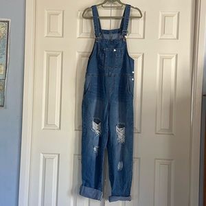 Distressed overalls - unbranded - EUC!